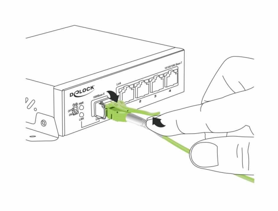 Imagine Cablu fibra optica LC la LC Multi-mode OM5 Uniboot 3m, Delock 85690